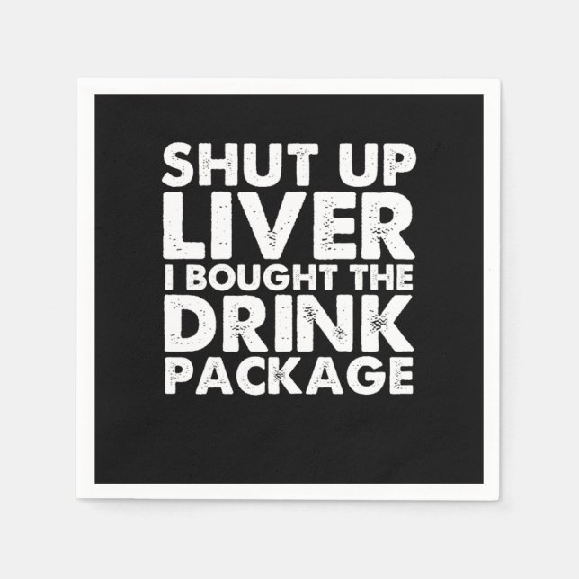 Cruise Drink Package Cruise Ship Cruising Vacation Napkin (Front)