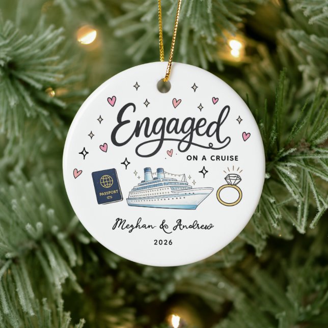 Cruise Engagement Ornament Personalised (Tree)