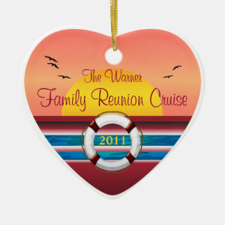 Cruise Family Reunion - Sunset  Template Ceramic Tree Decoration