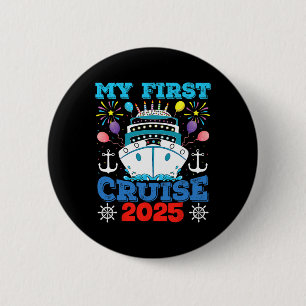 Cruise Family Vacation Tee Ship Anchor My First Cr 6 Cm Round Badge