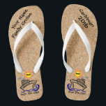 Cruise Flip Flops Adult Wide Straps Seas the Day!<br><div class="desc">Put together your two favourite things - flip flops and cruise travel, and get ready to hit the beach. Great to customise for families, a trip with friends, bachelor/ bachelorette parties or other special occasions. Perfect for showing how much fun you are having and taking home a wonderful keepsake. Personalise...</div>