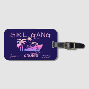  Cruise GIRL GANG  Tropical Blue/Pink PERSONALIZE Luggage Tag