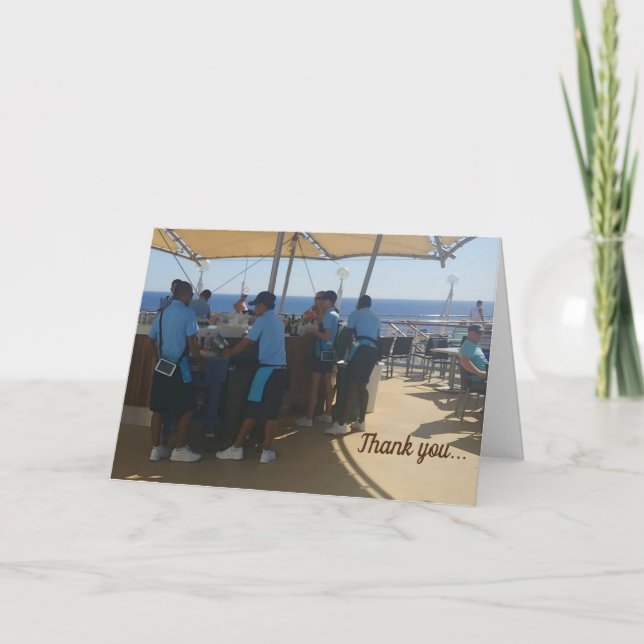 Cruise greeting card - Thank you (folding) (Front)
