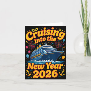 Cruise Into The New Year 2026 Crew Squad Family Ma Card