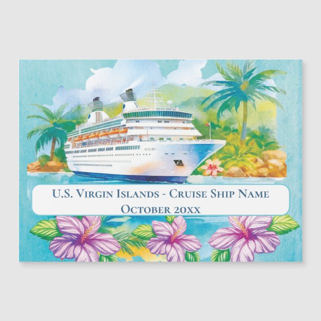 Cruise Islands Cabin Stateroom Door Marker Magnet (Front)