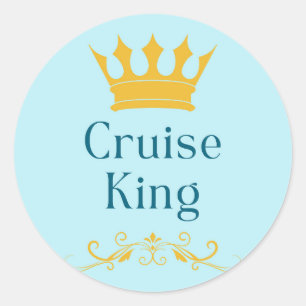 Cruise King Classic Round Sticker