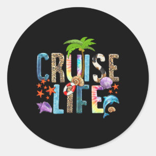 Cruise Life 2025 Friends Family Vacation Classic Round Sticker