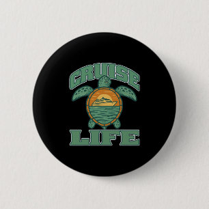 Cruise Life Family Travel Vacation Turtle  6 Cm Round Badge