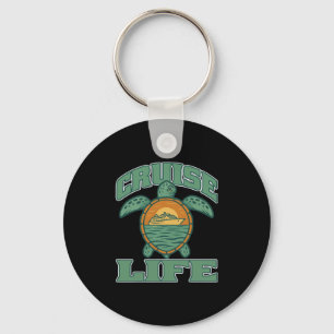Cruise Life Family Travel Vacation Turtle  Key Ring