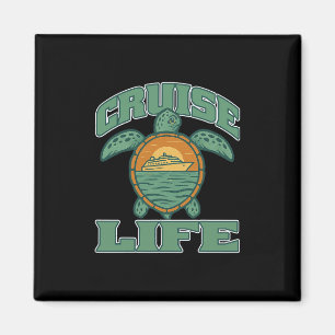 Cruise Life Family Travel Vacation Turtle  Magnet