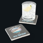 Cruise Lover Cruising Into My 70th Birthday Stone Coaster<br><div class="desc">Cruise Lover Cruising Into My 70th Birthday</div>