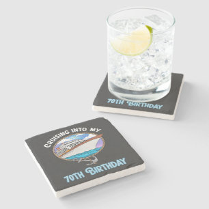 Cruise Lover Cruising Into My 70th Birthday Stone Coaster