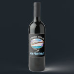 Cruise Lover Cruising Into My 70th Birthday Wine Label<br><div class="desc">Cruise Lover Cruising Into My 70th Birthday</div>