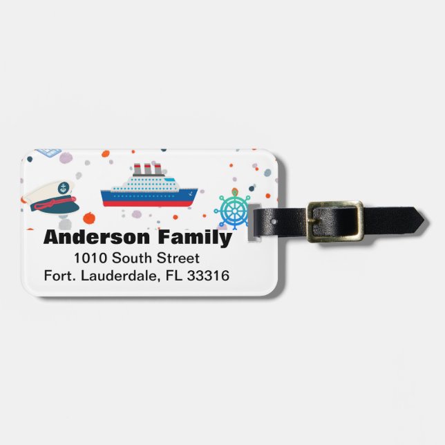 Cruise Luggage Tag (Front Horizontal)