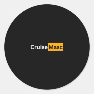 Cruise Masc - Y Cruising Bon Voyage Gifts  Classic Round Sticker