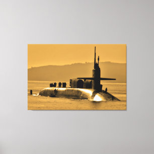 CRUISE MISSILE SUBMARINE – SSGN-728 32x48 Canvas Print