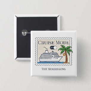 Cruise Mode On Personalised 15 Cm Square Badge