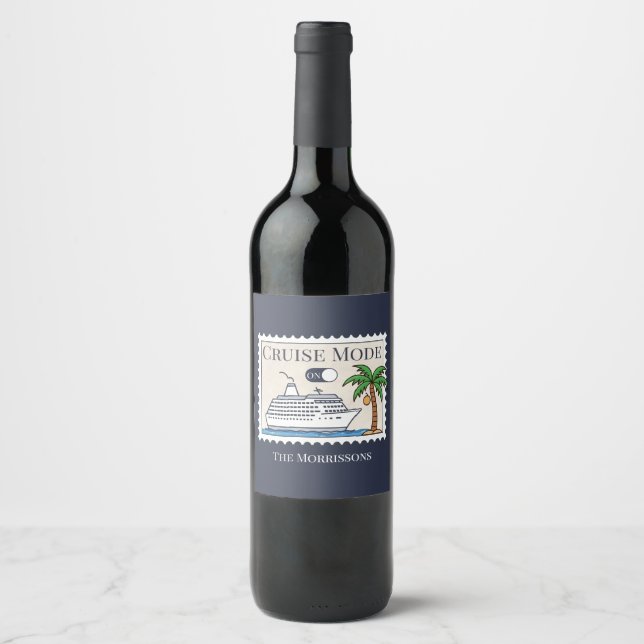 Cruise Mode On Personalised Wine Label (Front)