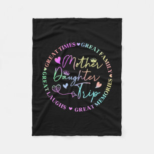 Cruise Mother Daughter Trip 2025 Funny Mom Daughte Fleece Blanket