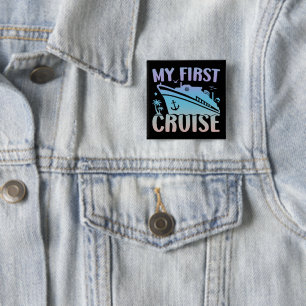 Cruise My First Cruise 2025 Family Vacation Cruise 15 Cm Square Badge