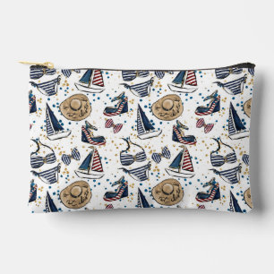 Cruise Nautical Patriotic Pattern Accessory Pouch