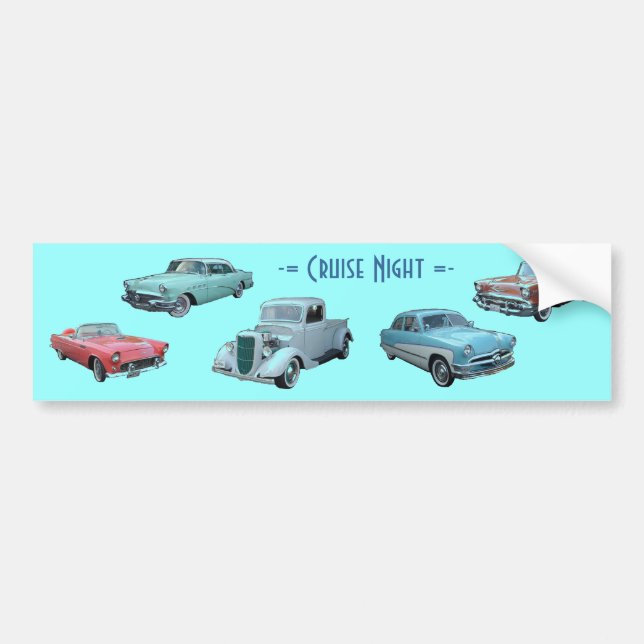 CRUISE NIGHT bumper sticker (Front)