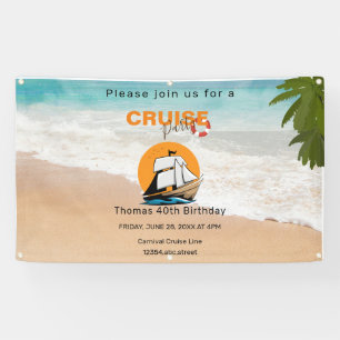 Cruise Party 40 Birthday Party Banner