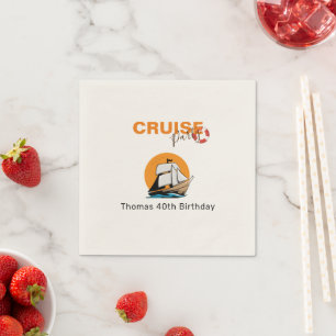Cruise Party 40 Birthday Party Napkin