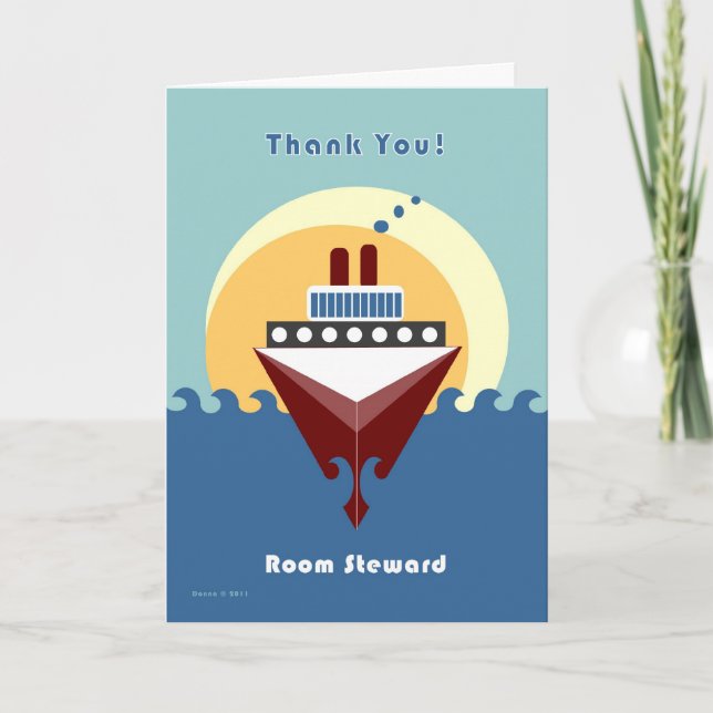 Cruise - Room Steward - Thank you Card (Front)