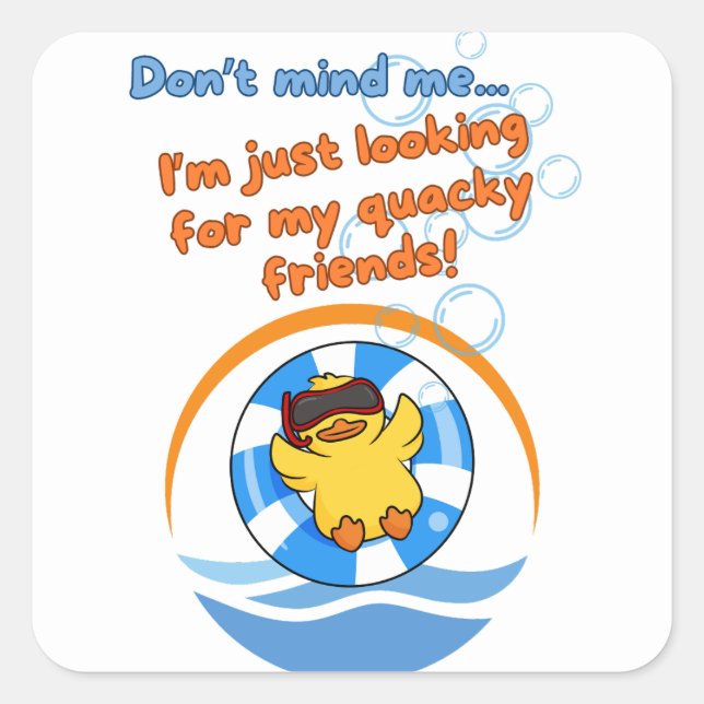 Cruise Sailing for Cruise Ducks Square Sticker (Front)