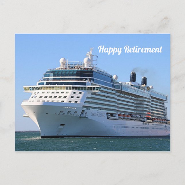 Cruise ship 8: Happy Retirement Postcard (Front)