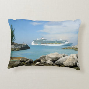 Cruise Ship at CocoCay Decorative Cushion