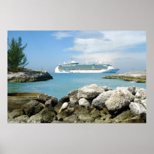 Cruise Ship at CocoCay Poster