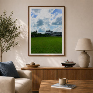 Cruise Ship at Singapore Harbour with Terminal Poster