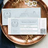 Cruise Ship Boarding ticket Destination Wedding