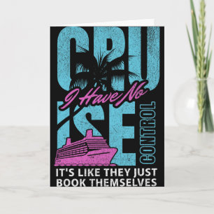 Cruise Ship Boat Family Vacation Humour Card