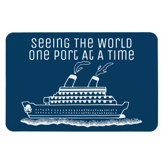 Cruise Ship Cabin Stateroom Door Marker One Port Magnet (Horizontal)
