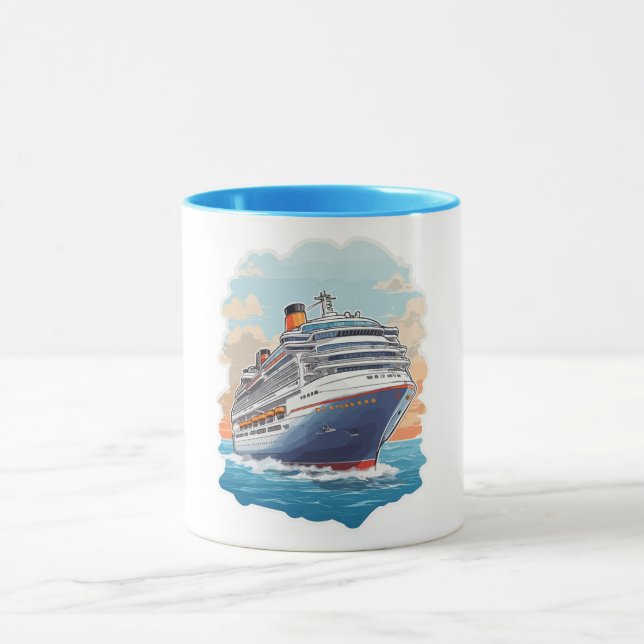 Cruise ship colourful mug (Center)
