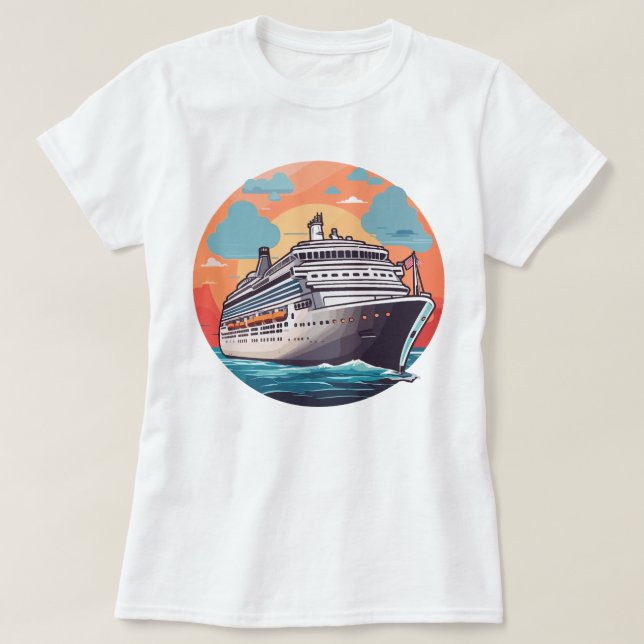 Cruise ship colourful T-Shirt (Design Front)