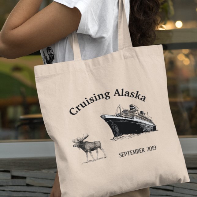 Cruise Ship Cruising Alaska Moose Custom Tote Bag (Creator Uploaded)