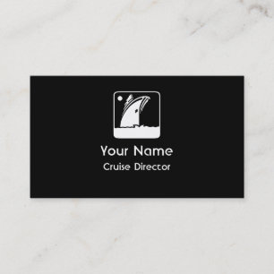 Cruise ship custom business cards black white