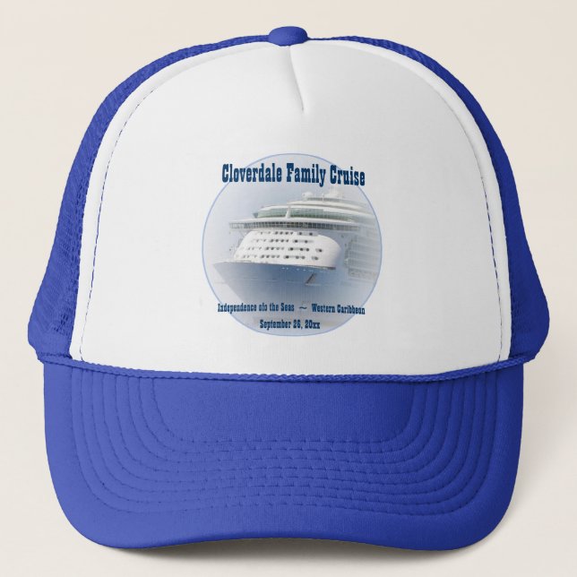 Cruise Ship Custom Trucker Hat (Front)