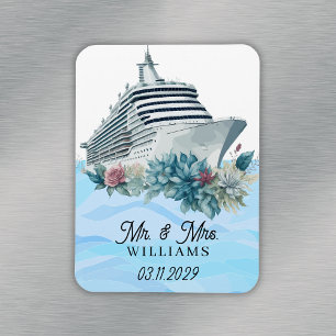 Cruise Ship Custom Wedding Favours Keepsake Magnet