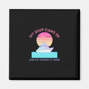 Cruise Ship Funny Vacation Travel Party Humor Beac Magnet