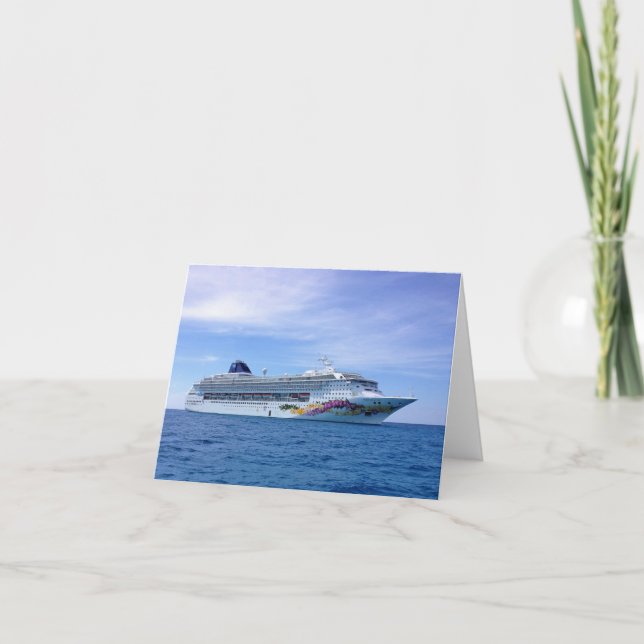 Cruise Ship Greeting Card (Front)