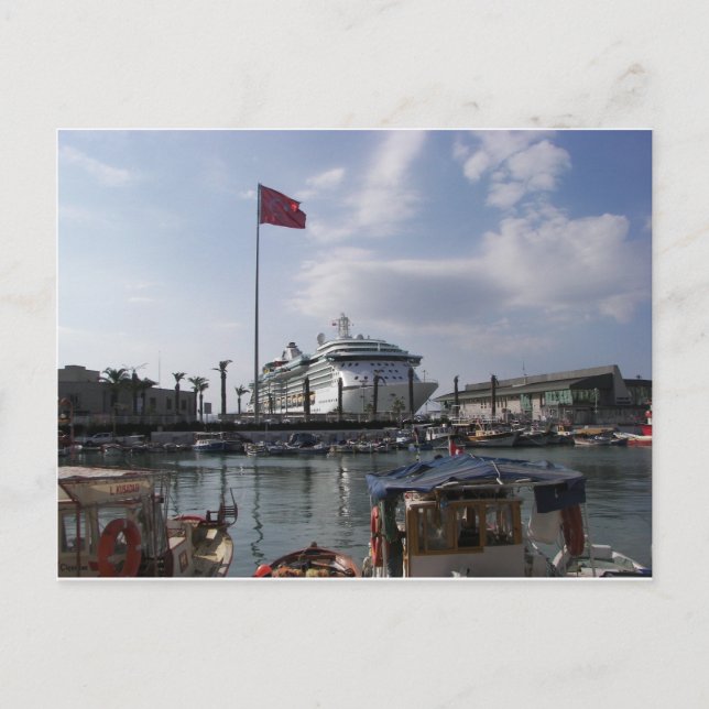 Cruise Ship In Harbour Postcard (Front)