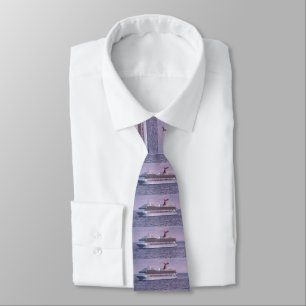 Cruise Ship in Purple Tie