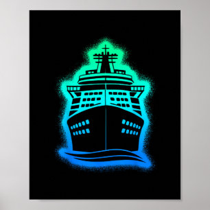 Cruise Ship Kids Men Boys Family Cruising  Poster