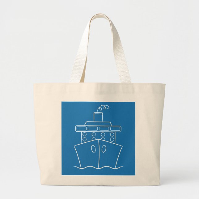 Cruise ship large tote bag (Front)