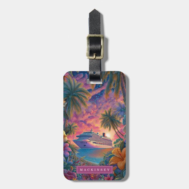 Cruise Ship Luggage Tag (Front Vertical)